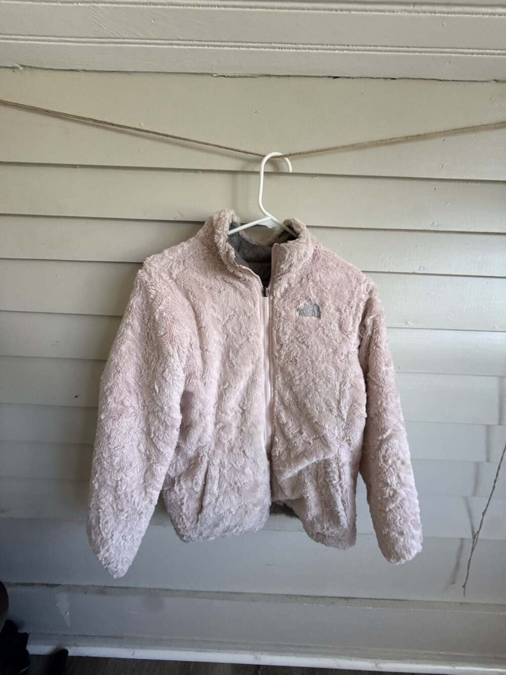 The North Face Reversible Jacket Pink/Grey Youth Size XL 18